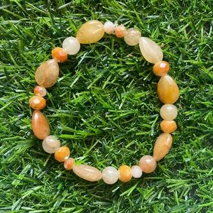 Beige Sparkle Amulet Bracelet